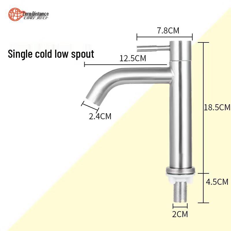 LINGJULI 304 Stainless Steel Tall Countertop Basin Mixer Faucet