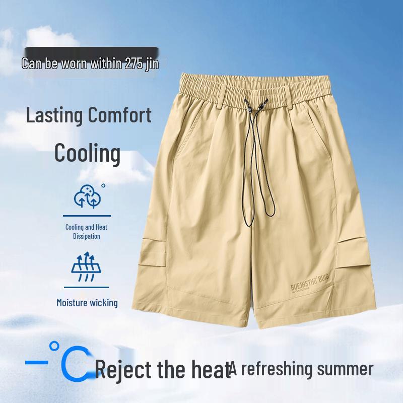 Men's Ice Silk Plus Size Quick-Dry Casual Shorts