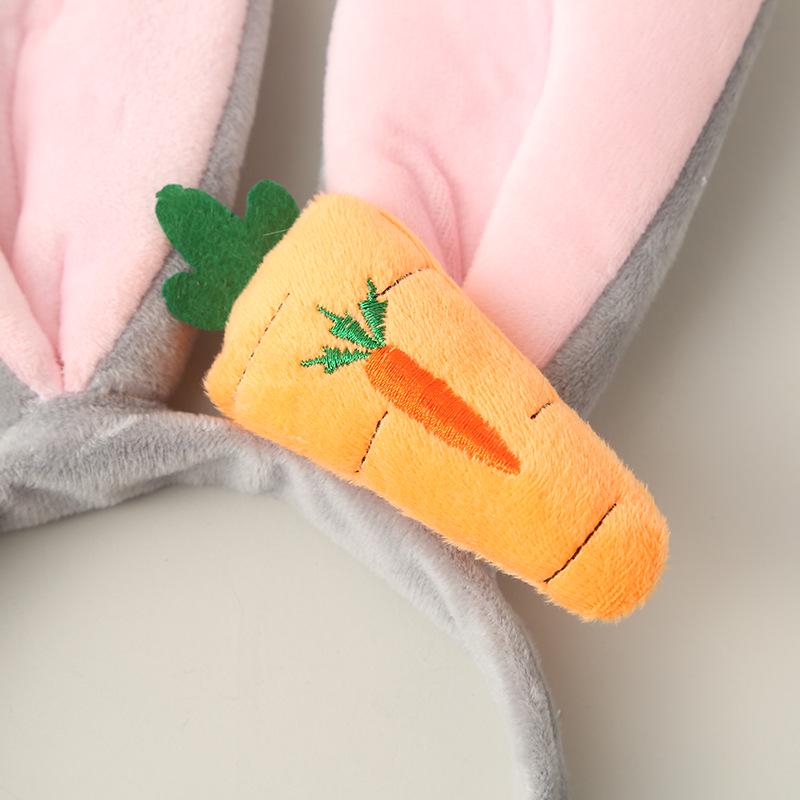 Cute Cartoon Rabbit Carrot Ear Headband - Autumn/Winter Hair Accessory