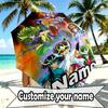 Custom Name Personalized Saint Seiya Print Umbrella, Auto Open Close, 8‑Rib Sturdy Frame, Commute Camping Hiking Use, Birthday Gift