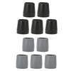 5 Pcs Crutch Tips Thick Rubber Single Angle Cane Foot Cane Walking Stick Crutch Foot Pad