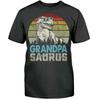 Vintage Opa Saurus TRex Dinosaurier Großvater Geschenk T-Shirt Sommer Baumwolle Rundhals Kurzarm Herren T-Shirt Neu S3XL