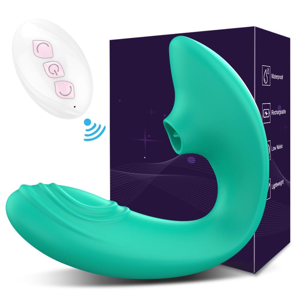 Consolador con Control remoto vibrador para clítoris, estimulador de mujer, lamiendo lengua, punto G, Juguetes sexuales para adultos, masturbación femenina para mujeres
