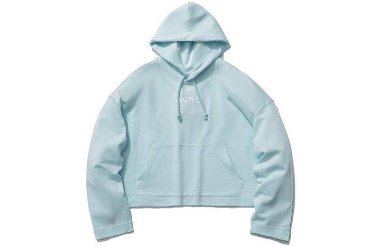 Li Ning Sports Fashion Collection Sweatshirts Women s Light Belly Blue Hooded Moderate Regular AWDR374-3 L