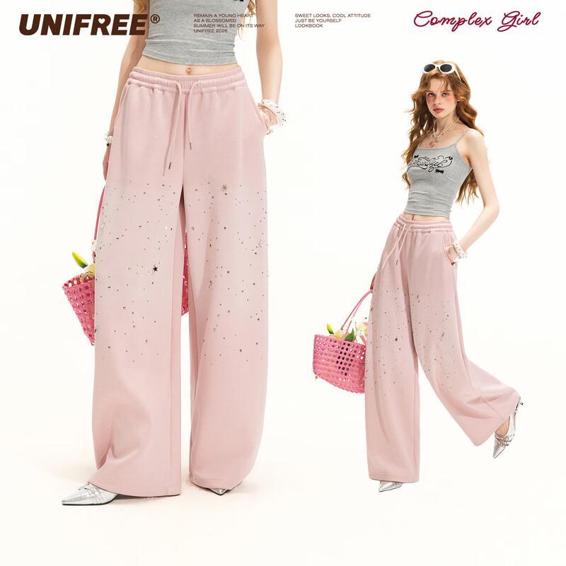 UNIFREE Sweet Cool Wide-Leg Casual Pants L