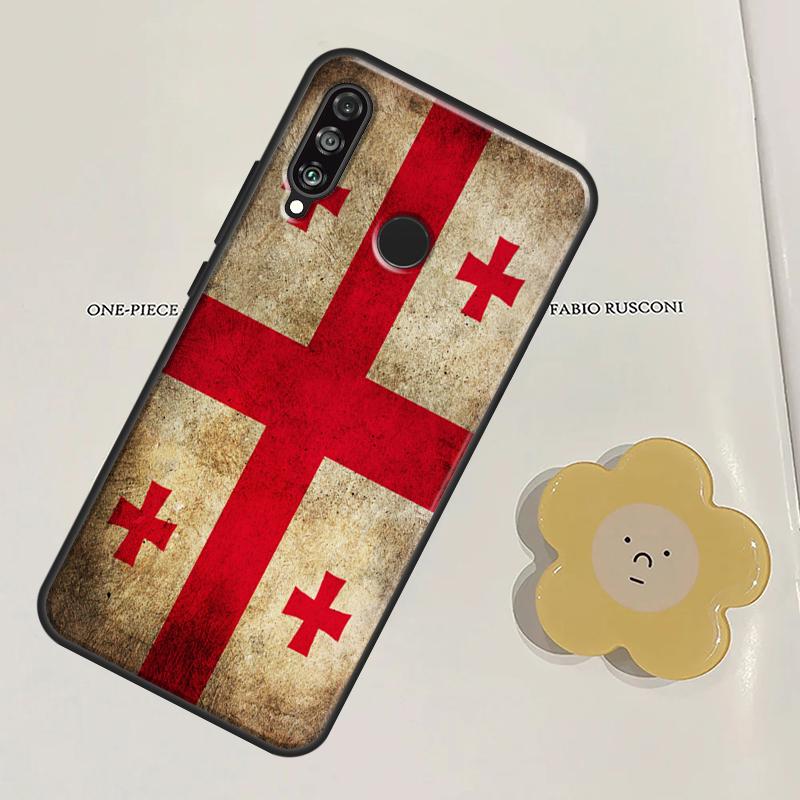 Georgia Flag For Huawei Nova Y91 Y60 Y70 Y90 Y61 3i 7i 8i 11i Nova 11 9 10 SE P20 P40 Lite P30 Pro Case