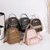 Fashionable Backpack Bag Fresh Sweet Student School Bag Double Layer Large Capacity Casual Daily Cell Phone Coin Purse