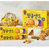 CROWN Savory Peanut Sandwich 279g – Crunchy Korean Peanut Biscuit Snack