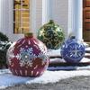 60cm Outdoor Christmas Inflatable Decorated Ball PVC Giant Big Large Balls Xmas Tree Decorations Toy Ball Without Light Ornament