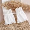 Elegant Flared Faux Sleeves Decorative Wrist Cuffs Bead Trim Sleeves For Women Girl Daily Wear Special Occasion Outfit