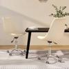 Day and Night - Day and Night Swivel Dining Chairs 2 Units Cream Fabric
