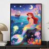 Disney themed diamond painting kit Ariel mermaid & castle handmade diy home decoration for beginners and craft lovers