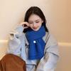 New Winter Women's Scarf Solid Color Fashionable and Versatile Korean Couple Student Basic Knitted Warm Soft Waxy Scarf