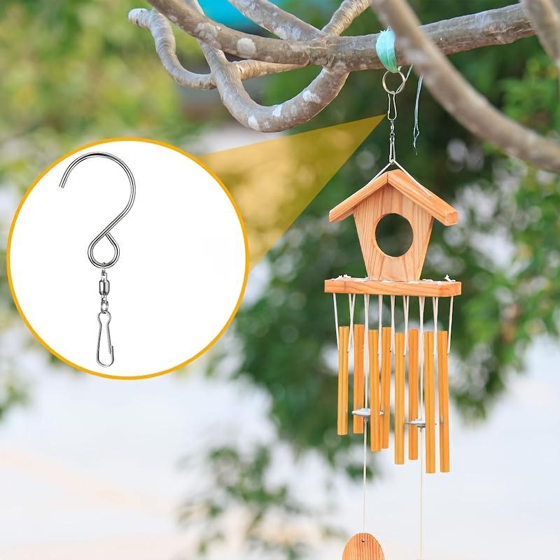 Ganci Universali Rotanti a 360 Gradi in Acciaio Inossidabile Gancio Girevole Multifunzionale Campanelli a Vento Ornamenti di Cristallo Decorazione da Esterno
