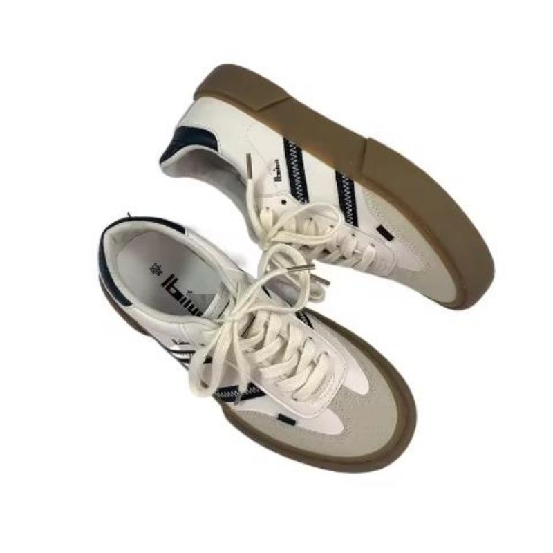 Neuer Stil Mode Luxusschuhe für Damen Klassische Sneaker Damen Leder Retro Low Cut Schnürschuhe Casual Damen Sneaker Übergröße 43