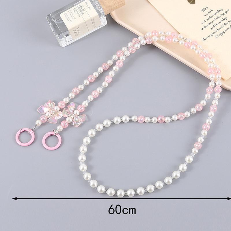Colorful Acrylic Diagonal Doll Strap Cross Chain Handmade Beaded Bag Decoration Mobile Phone Case Pendant Jewelry