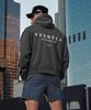 YOUNGLA Men's Oversized Pullover Hoodie Double-Layer Printed Fitness Jacket