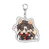 6CM Key Ring Figure Game Ashes Of The Kingdom Anime Acrylic KeyChain With Lu Su Liu Bian Sun Ce Desktop Display Decoration Gift