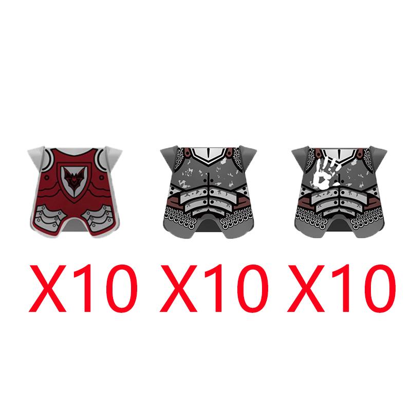 Building Blocks Medieval Ancient Solider Figures Knight Gifts Equipments Accessories Vest War-horse Flags MOC Mini Bricks Toys