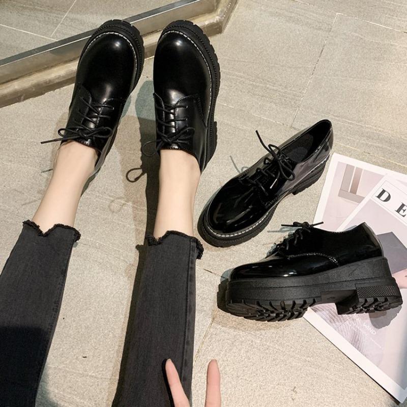 Modne płaskie mokasyny Japońskie Szkolne Brytyjski styl Jk Buty dla uczennic Dziewczyny Kobiety Kawaii Lolita Soft Girl Okrągły nosek Platforma Buty Mary Jane