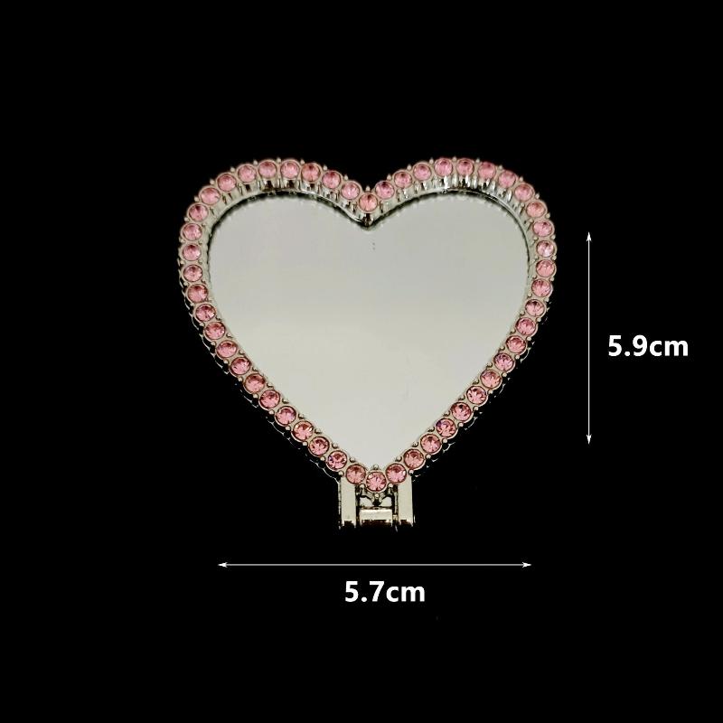 Cute Heart Mirror Sticker Type Foldable Phone Holder Portable Desktop Lazy Stand For Phone