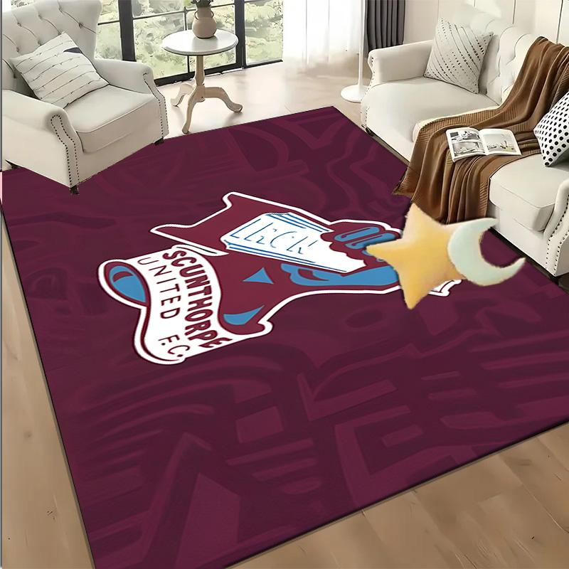 1PC Scunthorpe Fc Emblem Floor Mat for Living Room, Game Rooms, Office, Bedroom, Office Floor Mat Playful Design, Christmas fan gifts