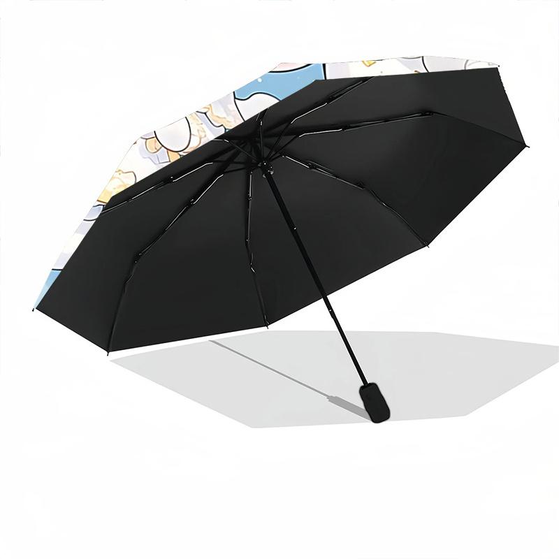 1pc Angelic Rabbit Umbrella: Automatic Opening/Closing, Foldable Design, Outdoor Use, Festive Gift for Fans & Travelers.A009