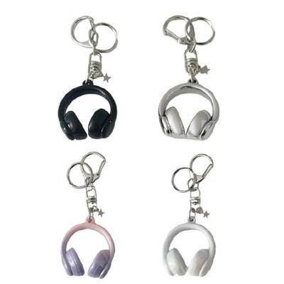 Kopfhörer Karabiner Schlüsselanhänger Lebendige Farbverlaufsdekoration für Schlüssel, Taschen oder kompakte Reisebegleiter mit Reißverschluss