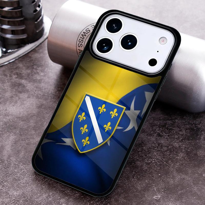 Republic Of Bosnia Flag Phone Case for iPhone 17 16 15 Pro Max Air 14 13 12 11 Plus Shockproof Capa Cover