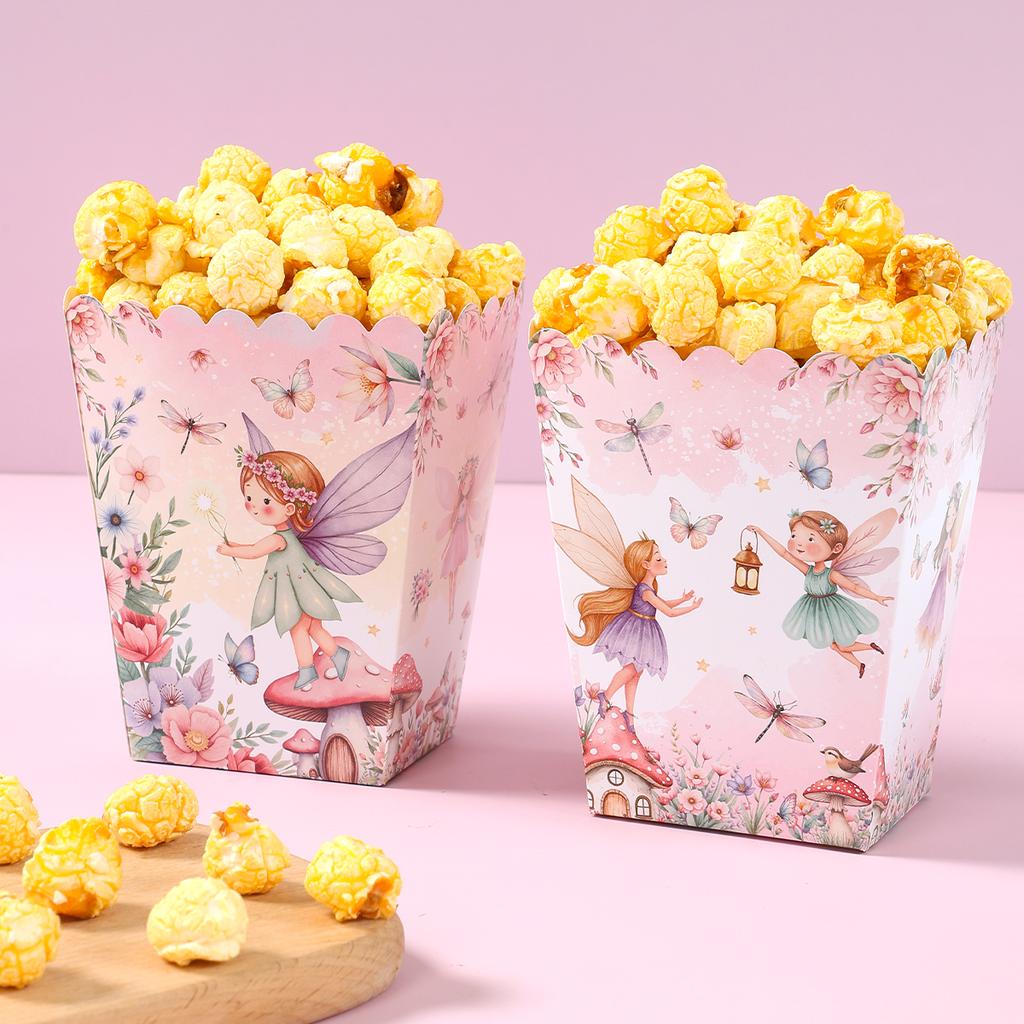 Fee Popcorn Box Party Mitgebsel Taschen Fee Party Zubehör Fee Geburtstagsparty Dekoration Kinder Fee Geburtstag Hochzeit Babyparty Dekoration