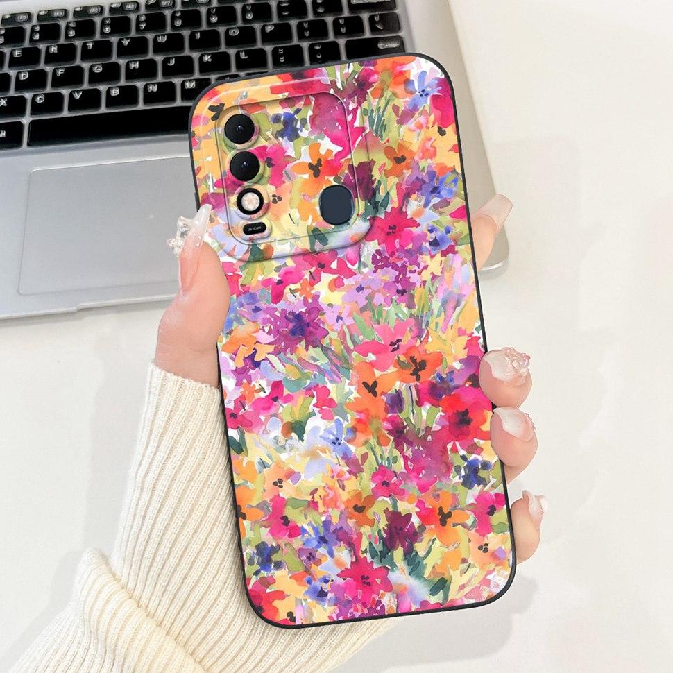 For Tecno Spark 8 Case Cute Rabbit Panda Back Cover KG6 KG6k Phone Cases For Tecno Spark 8 8T Soft Fundas Spark8 Spark8T Coque