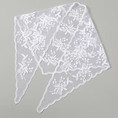 Hollow Out Triangle Lace Scarf Embroidery Solid Color Hair Scarf Headband Thin Vintage Lace Handkerchiefs Bridal Headwear