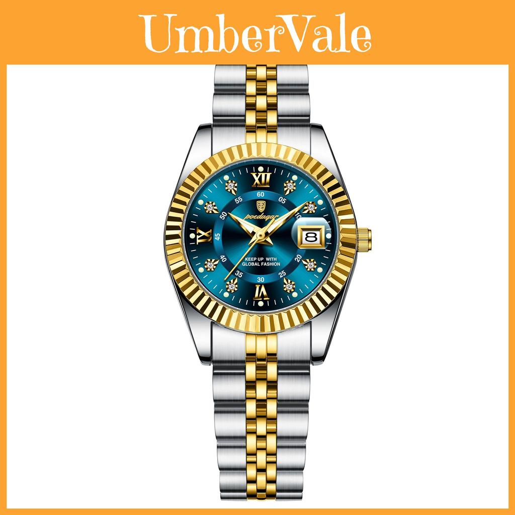 Swiss Ladies Watch Quartz Luminescent Calendar Waterproof For Gift And Fashion