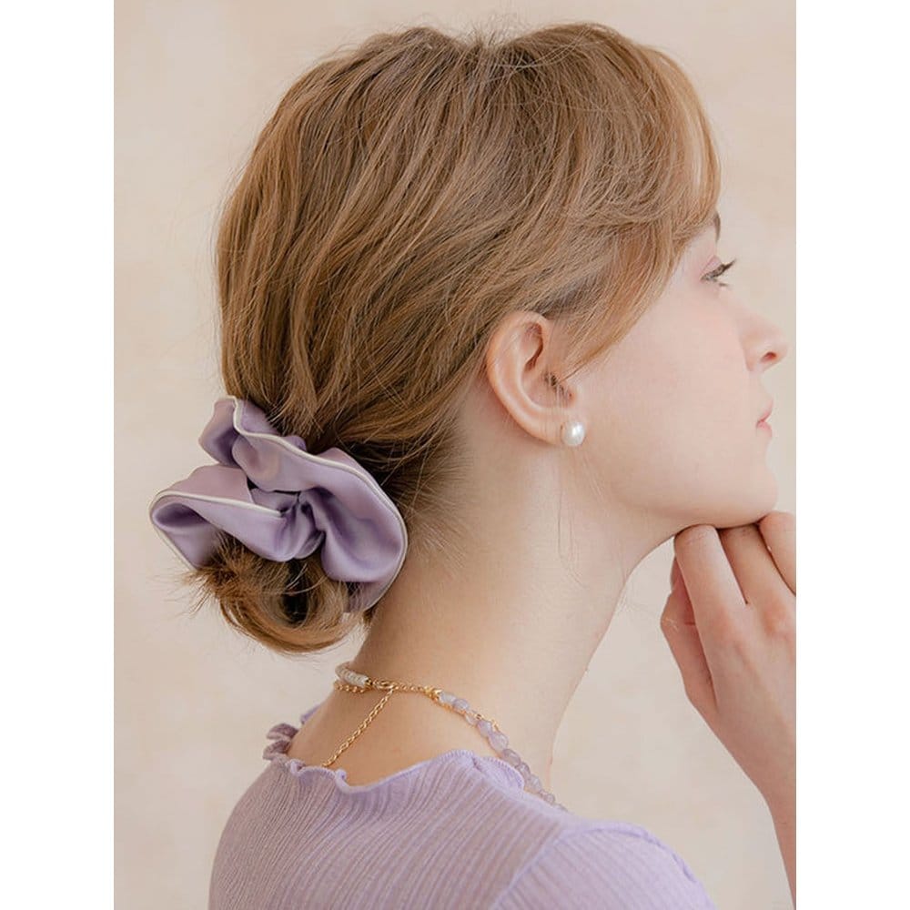

Pale Piping Scrunchie Jp-22-045S GREY