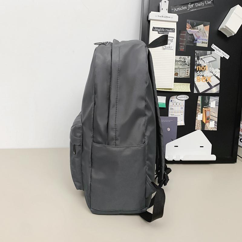 Einfarbiger Rucksack für Schüler, große Kapazität, für Damen, für Männer, Reiserucksack