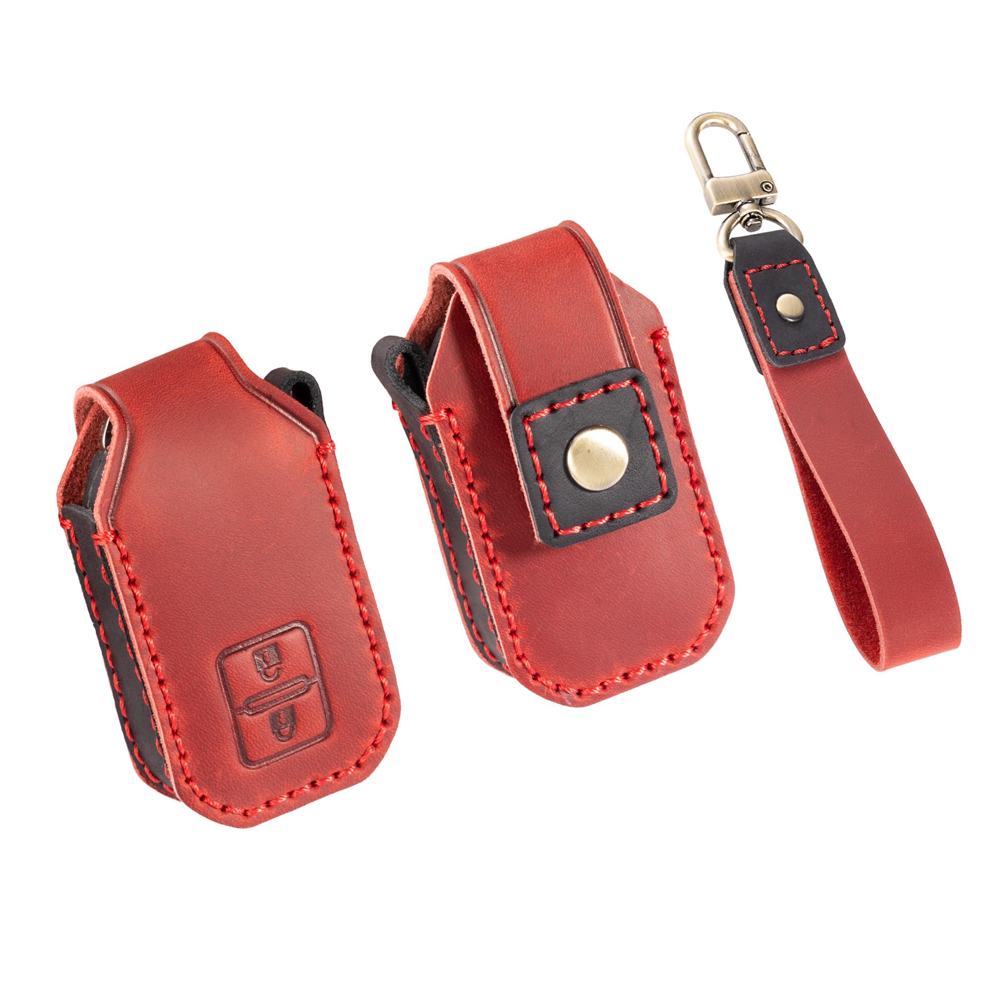 

PIMOHI Чехол для ключей из натуральной кожи для Jimny New Jimny 64 Spacia Custom Ключ Кожаный Смарт-ключ Кастом Легкий Suzuki, Frontus, Nomad, Series, Чехол,