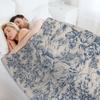 Blue Toile De Jouy Throw Blanket Sofa Bed Wednesday Blankets Ands Bed Linens Blankets