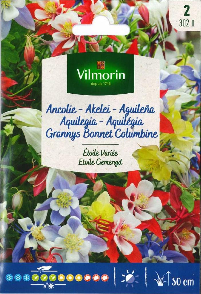 Pestrobarevná semena kolumbiny obrovské