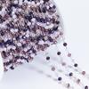 2Meters 1Meter Deep Purple Crystal Stone Beads Stainless Steel Chain DIY Necklace Bracelet Sweater Chain Jewelry Making Supplies