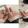 Korean Style Unique Design Color Contrast Cat Eye Stone Ring For Women Fashionable Luxury Feel 2024 New Arrival