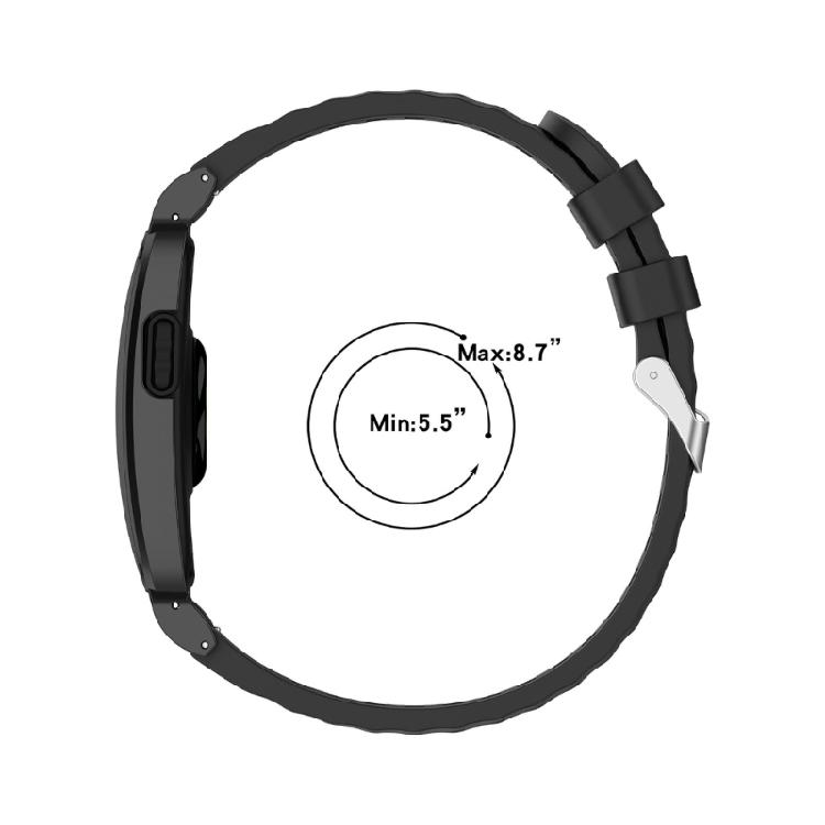 Model-Specific Replacement Band with Metal Protective Frame, Multiple Adjustment Holes and Open Silicone Design for CIRQA