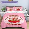 Set cuvertură de pilota 3 buc (1 * Husă de pilota + 2 * Față de pernă, Fără Miez), Set de așternut cu imprimeu Strawberry Shortcake, Decor pentru dormitor, Pentru toate anotimpurile, Cadou de ziua de naștere