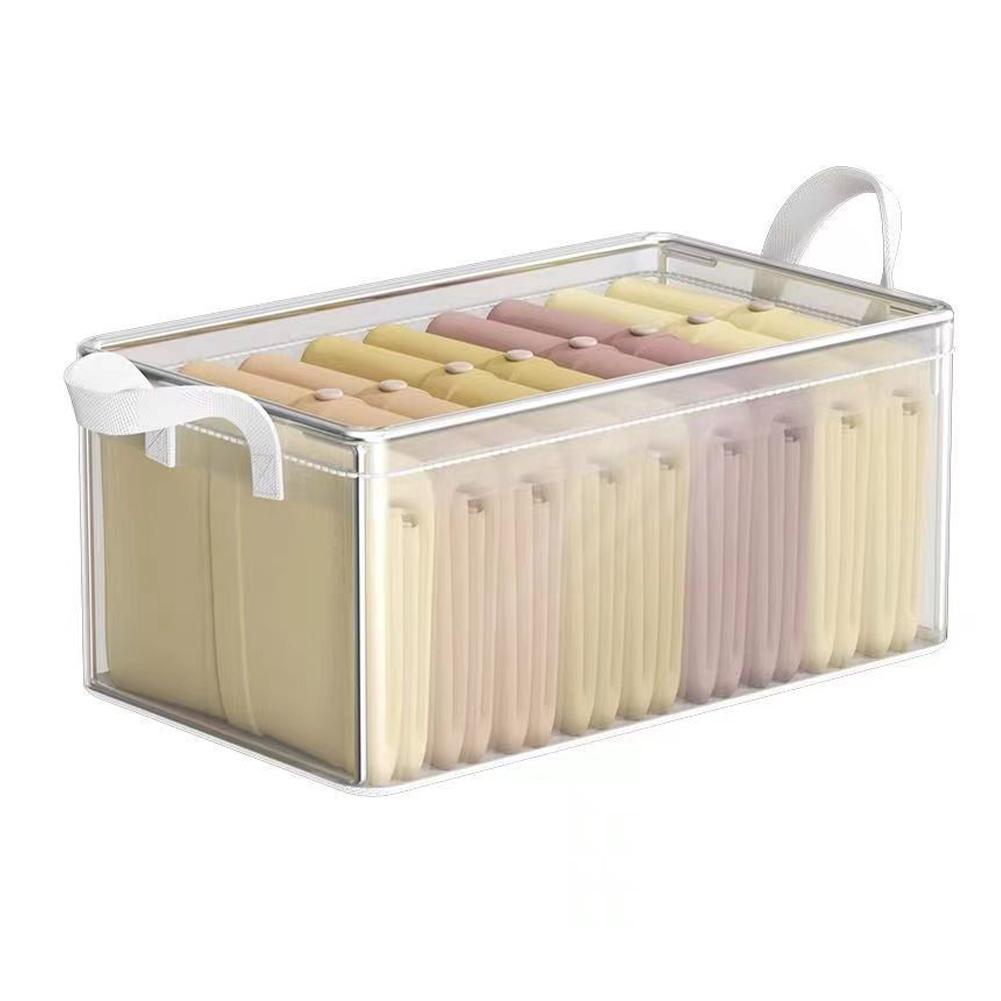 1PCS Storage Box Transparent Foldable Stackable Organizers With Steel Frames And Reinforced Handles For Clothes Books Sundries