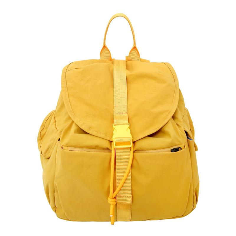 2025 spring new solid color college student backpack women's outdoor leisure large capacity simple high value backpack men