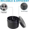 Black 4 Layers Aluminium Herb and Spice Grinder 40mm Grinder Metal with Scraper Portable Food Mill Zinc Alloy Smooth Grinding