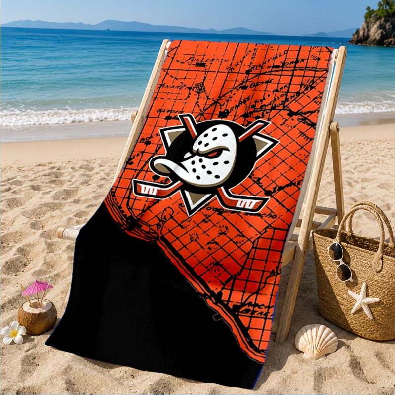Anaheim Ducks Eishockey Team Strandtuch, Schnelltrocknend, Pflegeleicht, Geeignet für Fitness und Strandurlaub, Sport-Essential