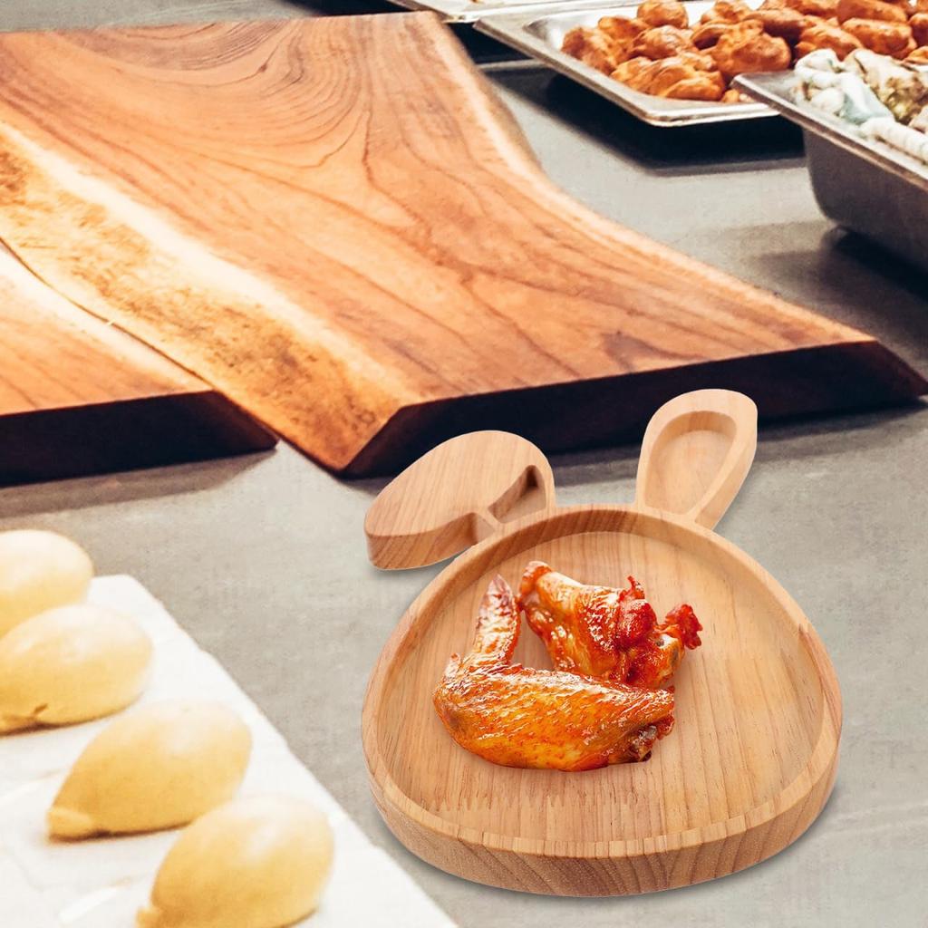 Easter Wooden Serving Tray Easter Charcuterie Board Easter Bunny Egg Plates Dishes Cheese Display Food Dish for Butcher Block Vegetables Fruit Salad