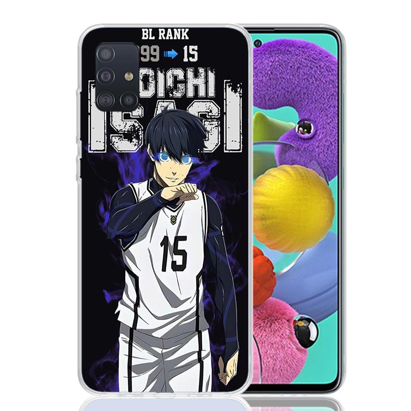 Blue Lock Isagi Yoichi Phone Case For Samsung Galaxy A52 A32 A22 A12 A02S A50S A30S A51 A31 AA71 Note 20 Ultra 10 S10 Plus Galax