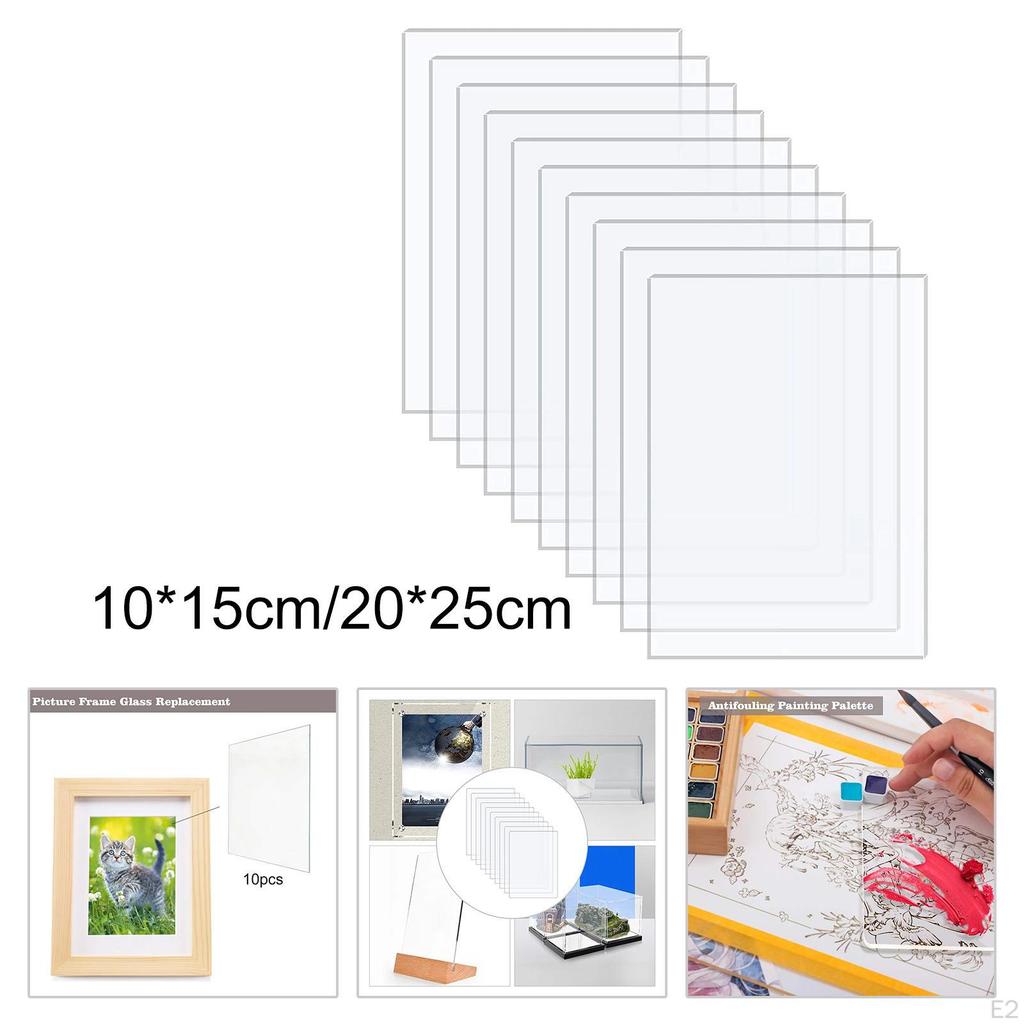 10 Acrylic Board Craft DIY Erase Display Projects Photo Frame Replacement Sheet for Desktop