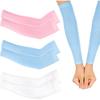 3Pairs Kids Arm Sleeves Thinly UV Sun Protection Cooling Arm Cover Compression Sleeves, Outdoor Sport Breathable Elastic Ice Sleeve for Youth Boys